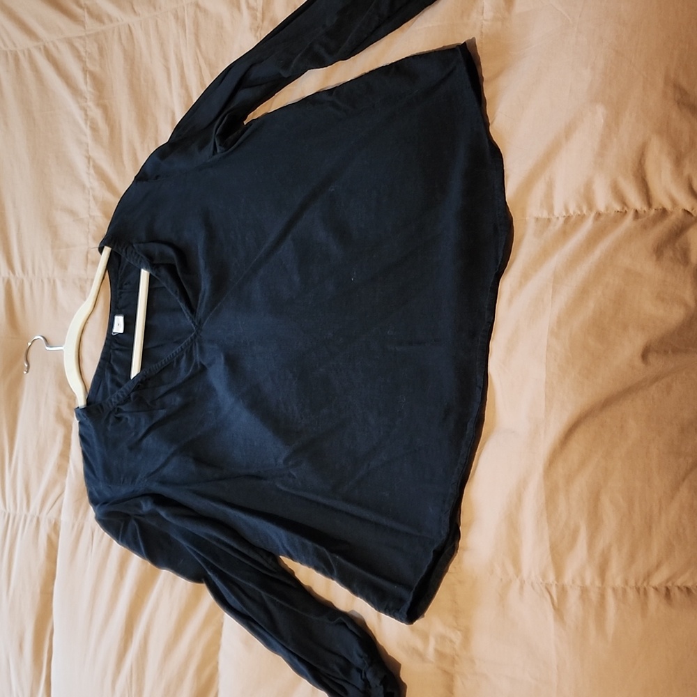 Old Navy Black Gathered Blouse